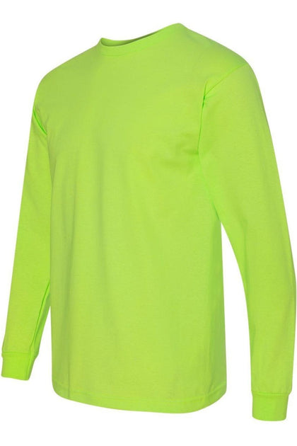 Bayside Cotton Long Sleeve T-Shirt Yellow Medium 4