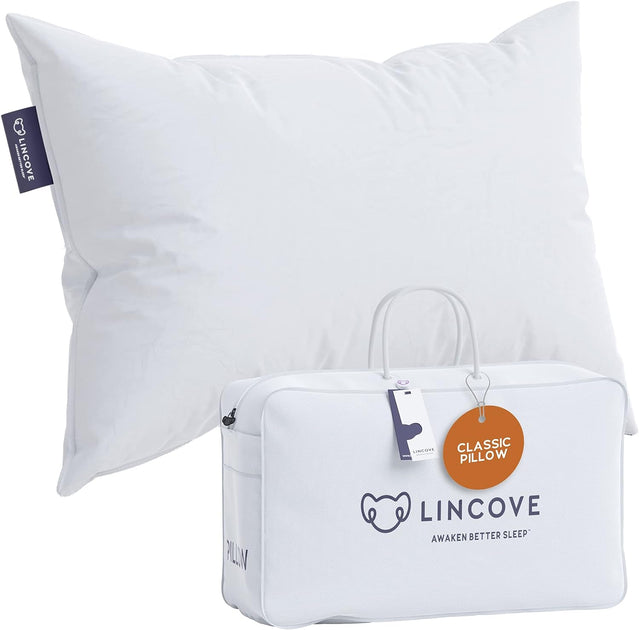 Lincove Down Feather Bed Pillow White Standard 2