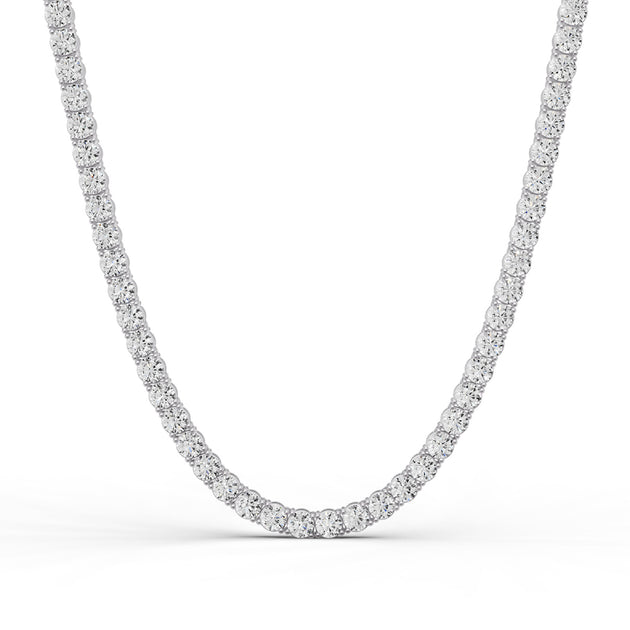 Diamond2Deal Tennis Necklace Silver 18 in 4