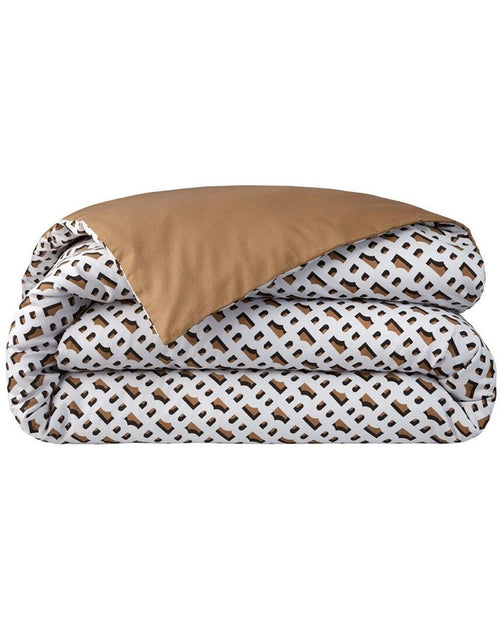 Yves Delorme Boss Home 300 Thread Count B Monogram Duvet Cover White 3