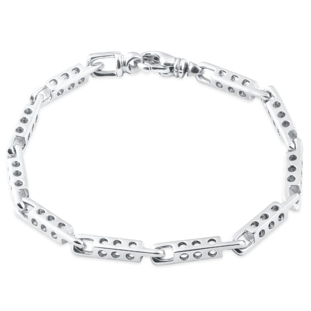 Pompeii3 Men's Link Bracelet Silver 8.75in 2