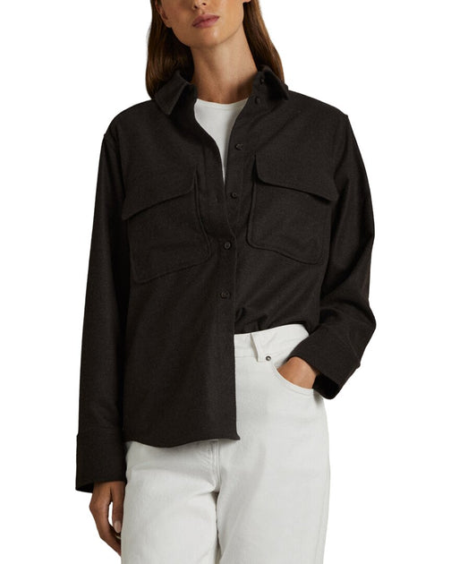 Reiss Amelie Shacket Shirt Gold UK 8 2