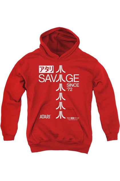 Gildan Atari Savage 72 Youth Pullover Hoodie Red Medium 2