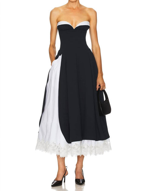 Helsa The Finale Midi Dress Black Small 2