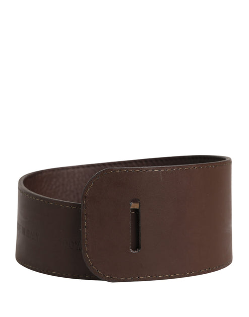 GF Ferre Braided Leather Belt Brown 70cm 2