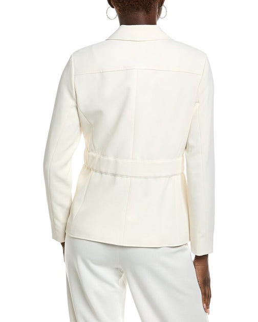 Kenneth Cole Belted Patch Pocket Jacket Beige Medium 3