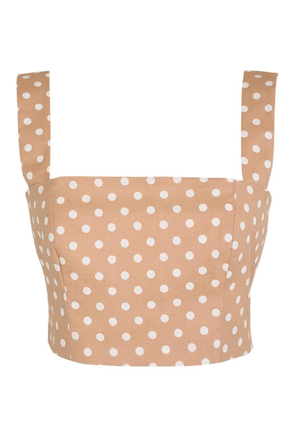 No Pise La Grama Sotavento Crop Top Brown US 0 3