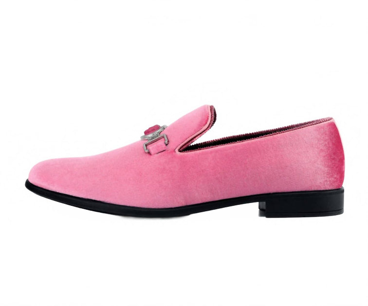 Amali Antonio Velvet Loafers Pink US 10.5 3