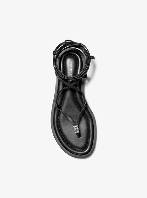 Michael Kors Khloe Lace-Up Sandal Black US 5 4