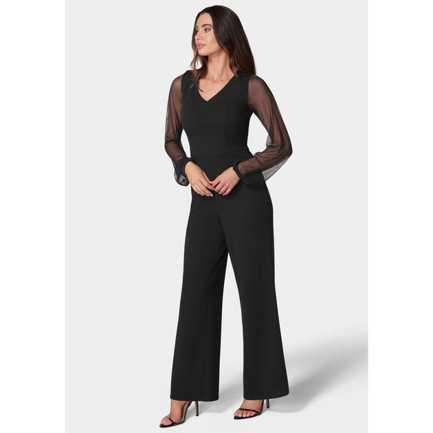 Bebe V-Neck Jumpsuit Black XS 3