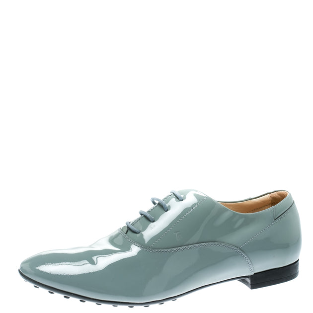 Tod's Oxford Grey Patent Leather EU 40 2