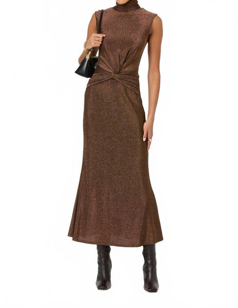 ASTR Riana Maxi Dress Brown Small 2