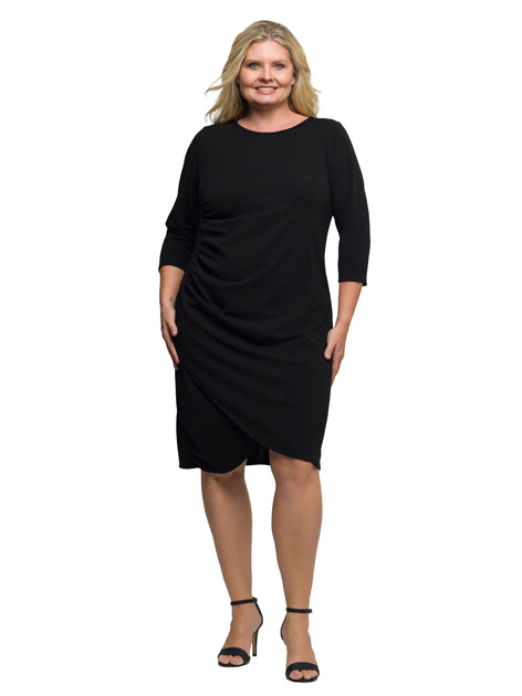 24seven Comfort Apparel Plus Dress Multi 2X 2