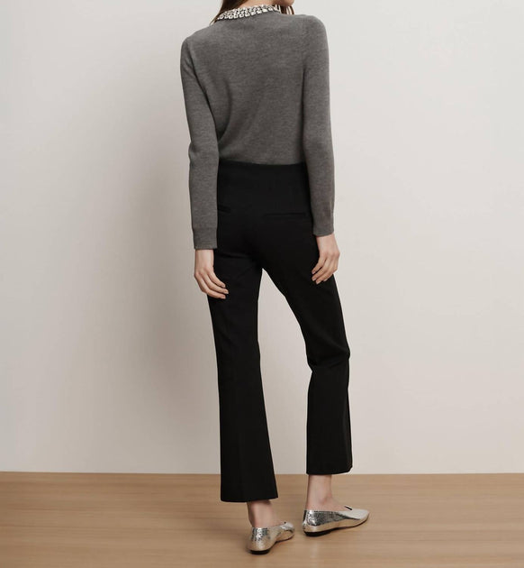Veronica Beard Kean High-Waisted Slim-Leg Trouser Black US 2 3