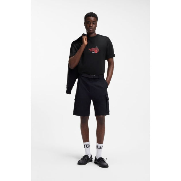 Hugo Boss Rose-artwork T-shirt Black XL 3
