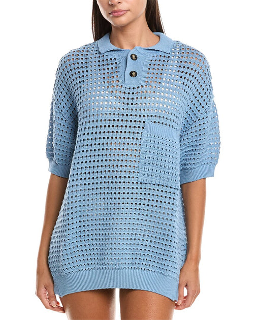 HAIGHT Joana Knit Shirt Blue Large 2