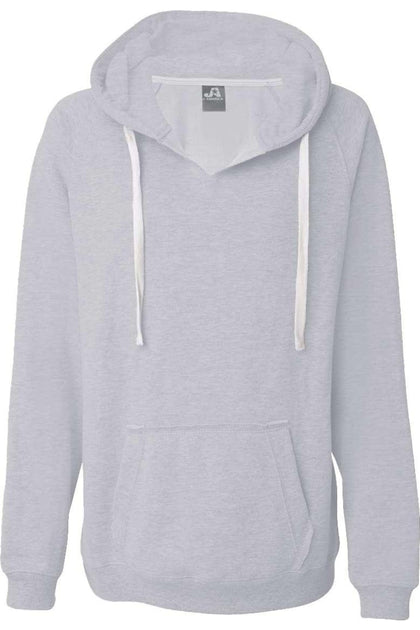 J. America Sueded V-Neck Hooded Sweatshirt Purple XLarge 2