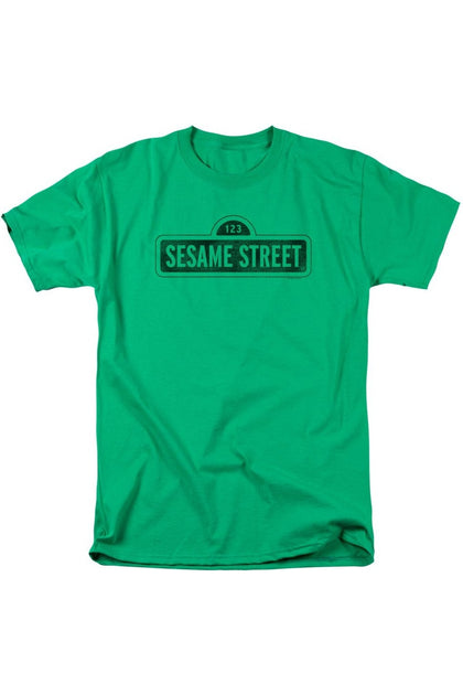 Gildan Sesame Street Kurzarm T-Shirt Grün Groß 2