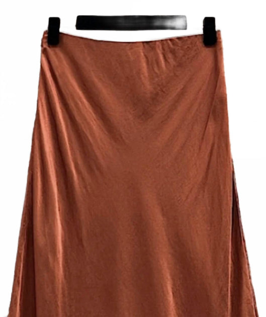 LOOWIE Midi Skirt Brown One Size 3