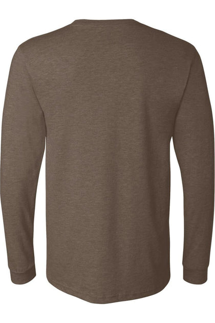 BELLA + CANVAS Heather CVC Long Sleeve Tee Brown XXLarge 3
