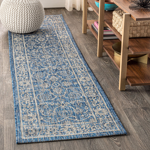 Jonathan Y Pop Abstract Blue Indoor Outdoor Area Rug 2
