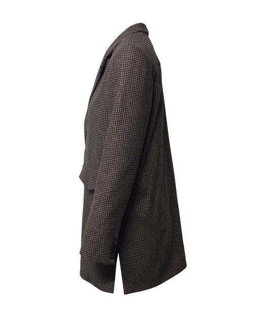Nanushka Houndstooth Blazer Brown S 3