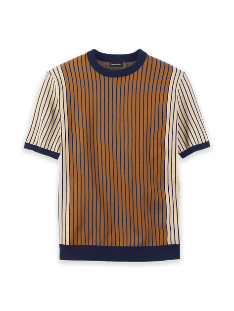 Paul Fredrick Baumwolle Rundhalspullover Braun Small 2
