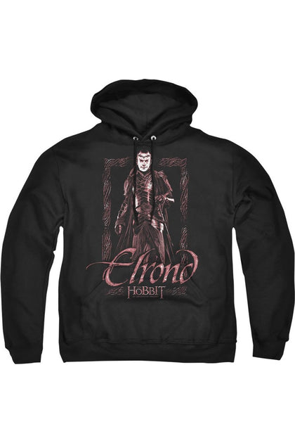 Gildan The Hobbit Elrond Stare Hooded Sweatshirt Black Medium 2