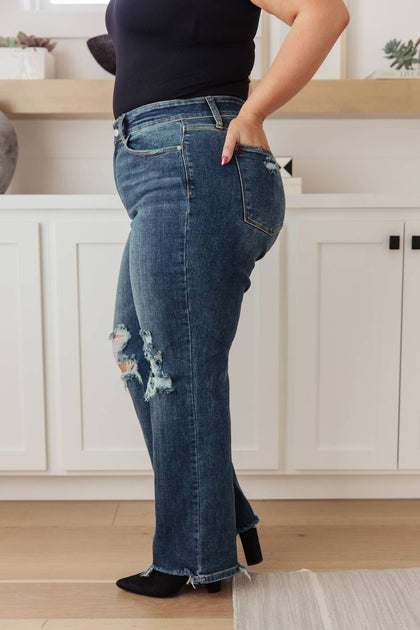 Judy Blue High Rise 90s Straight Jeans Blue US 16W 3