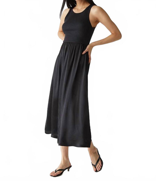 Michael Stars Bridgette Midi Dress Black Small 3