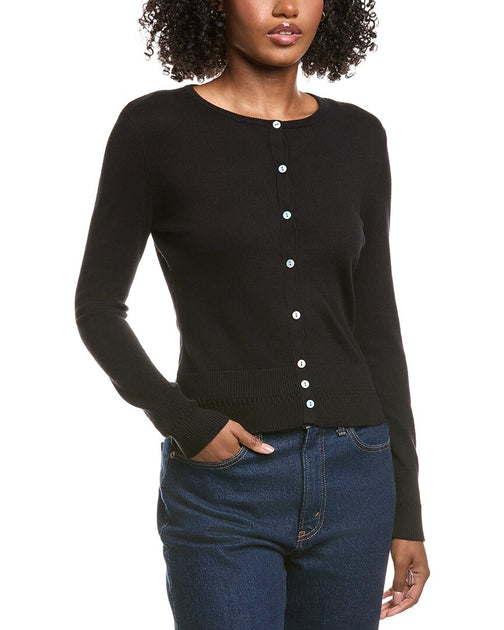 Hannah Rose Classic Button Cardigan Schwarz Large 2