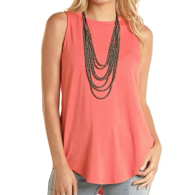 Panhandle Long Swing Tank Top Pink Medium 2