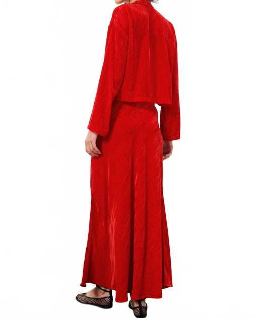 FRNCH Colomba Maxi Skirt Red XS 4