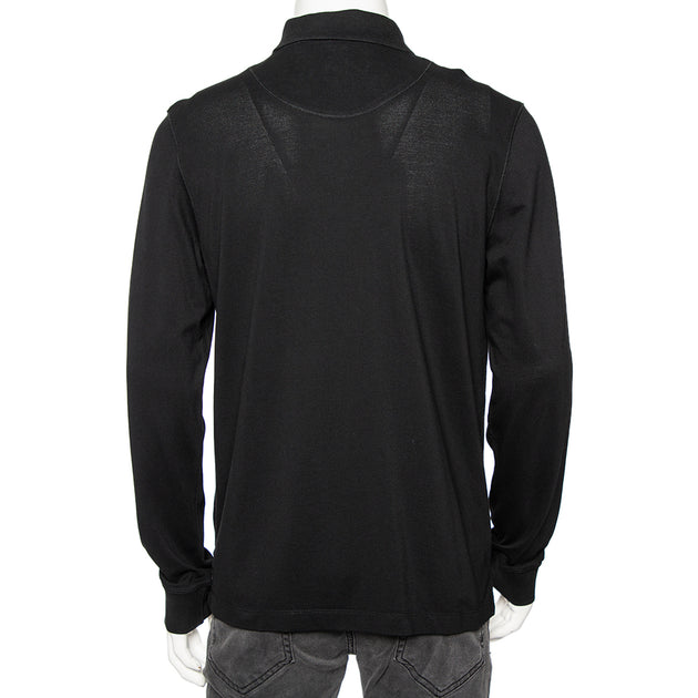 Hugo Boss Pima Cotton Long Sleeve T-Shirt Black Large 4