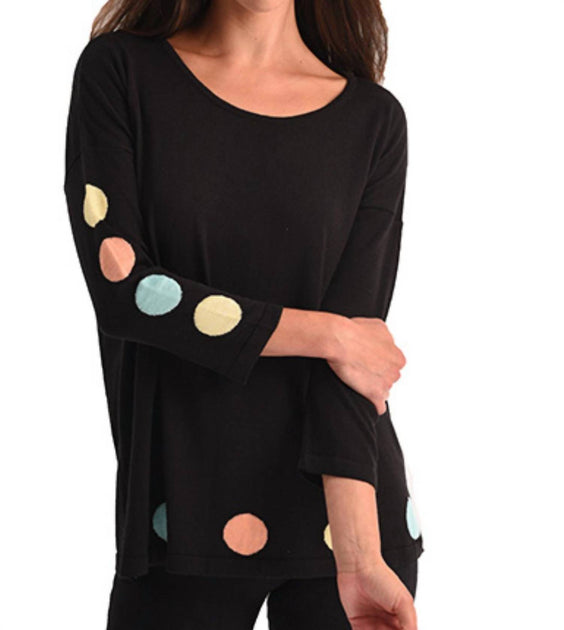 Angel Polkadot Scoop Top Black Medium 2