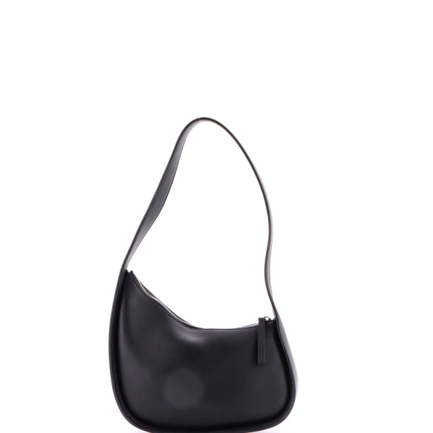 The Row Half Moon Shoulder Bag Leather Black Small 4
