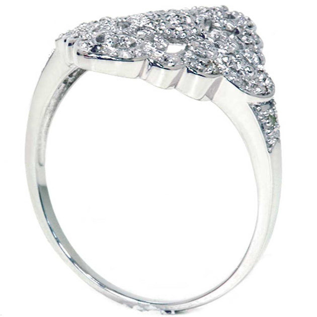 Pompeii3 Vintage Diamond Ring White Gold US 6.5 3