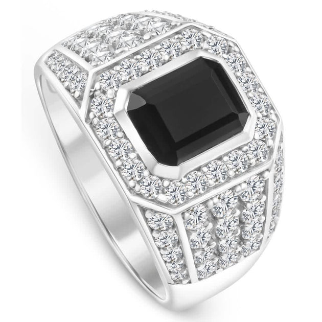 Pompeii3 Diamond Emerald Onyx Ring Gold US 10 4
