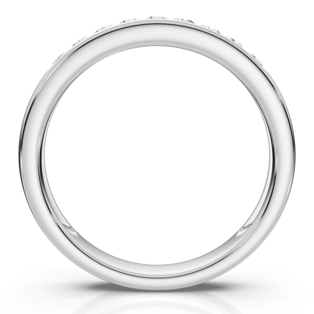Pompeii3 1/4Ct Diamond Wedding Band Silver US 4.5 4