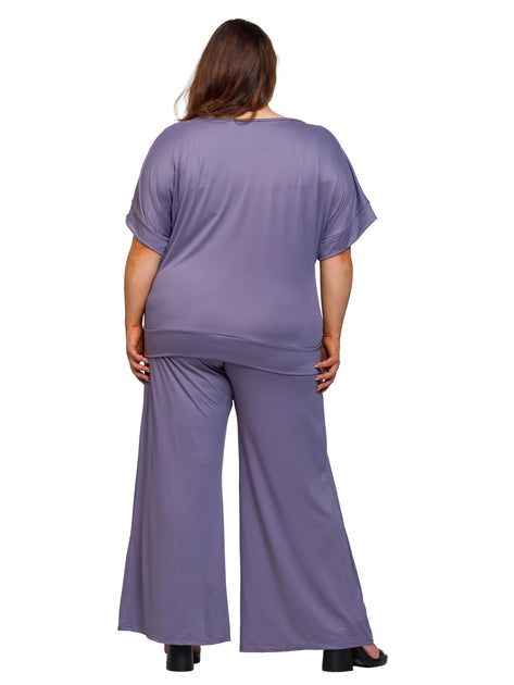 24seven Comfort Apparel Plus Ensemble Deux Pièces Marron 2X 4