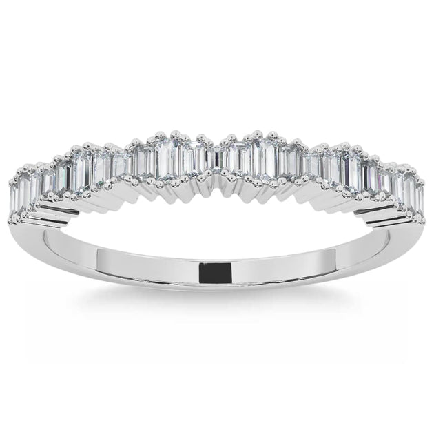 Pompeii3 1/3Ct Baguette Anniversary Band 14k Gold Multi US 6 3