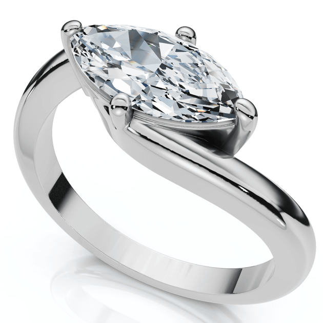 Pompeii3 Marquise Diamond Solitaire Ring Gold US 7.5 5