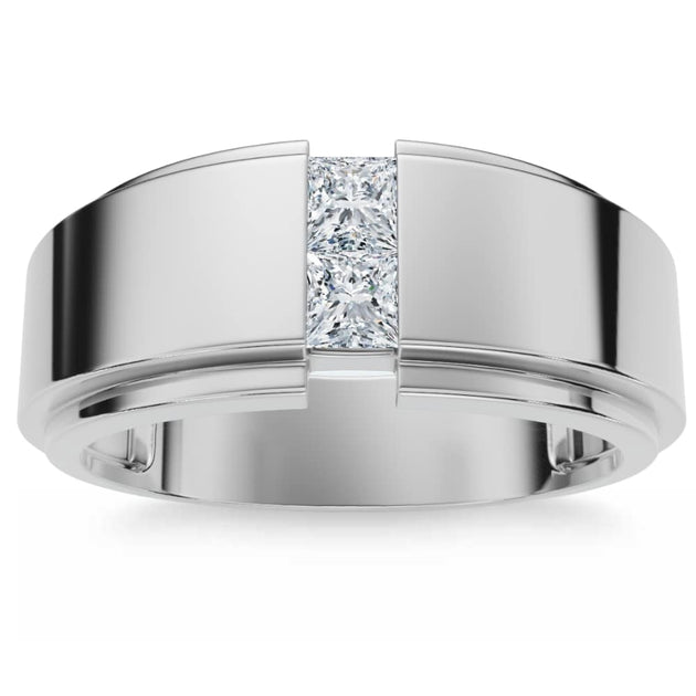 Pompeii3 Princess-Cut Diamanten Ehering 14k Gold US 12 2