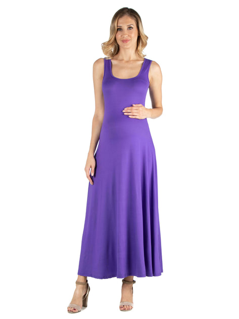 24seven Comfort Apparel Umstands-Maxikleid Grau Medium 2