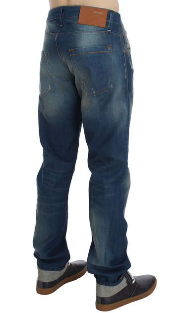 Acht Wash Cotton Stretch Baggy Fit Men's Jeans Blue 34 2