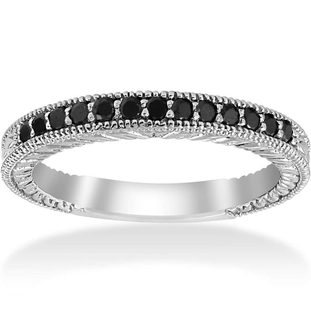 Pompeii3 1/6ct Black Diamond Anniversary Ring Multi US 6 2