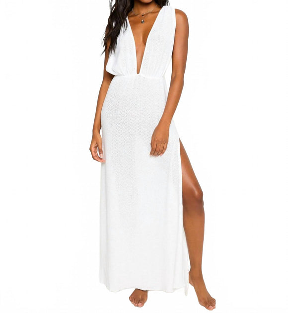 annika maxi dress Beach Bunny Annika Maxi Dress In White