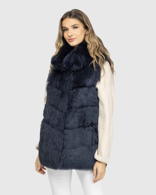 Gorski Merinillo Shearling Vest Blue Large 4
