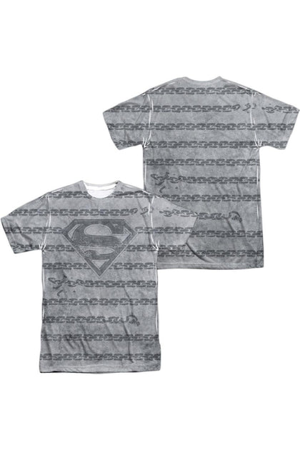 T-shirt Gildan Superman Breaking Chains Gris Small 2