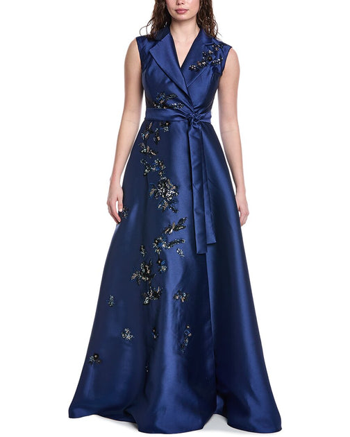 Rene Ruiz Applique Maxi Dress Navy US 6 2